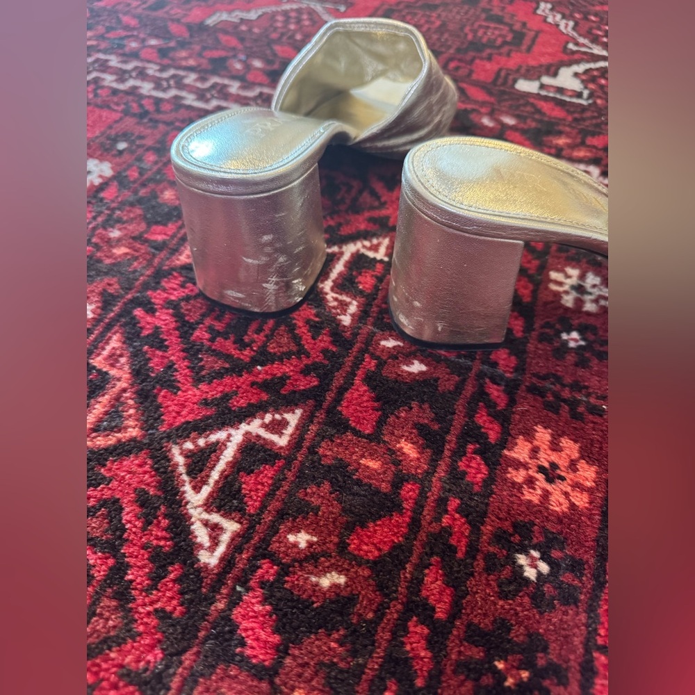 Prada Quilted Leather Block-Heel Slide Sandals 38.5 - Picture 9 of 11